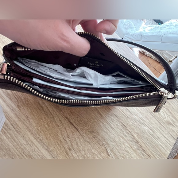 Kate spade leather and fabric crossbody bag - Picture 5 of 5